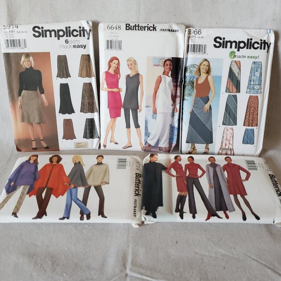 Butterick Other - Misses Sewing Pattern Mixed Bundle Poncho Duster